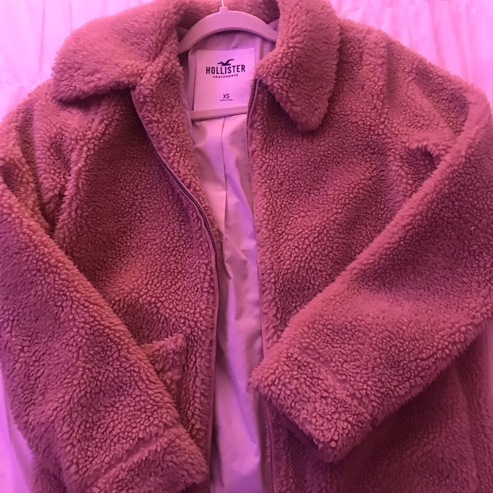 hollister teddy bear jacket